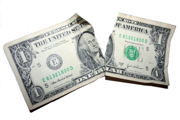 Torn dollar